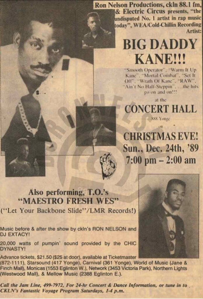 Big Daddy Kane+ Maestro Newspaper Ads 1989 Concert Hall