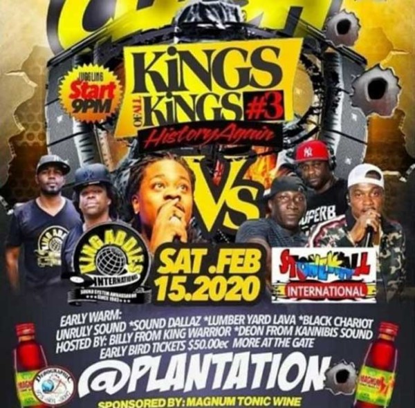 Listen-Download Audio — Kings of all Kings #3 Sound Clash — King Addies International vs Stonewall International 02.15.20 @ Plantation (Antigua). 