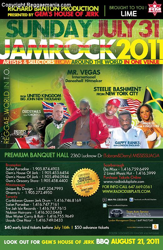 Jamrock @ Premium Banquet Hall 07.31.11