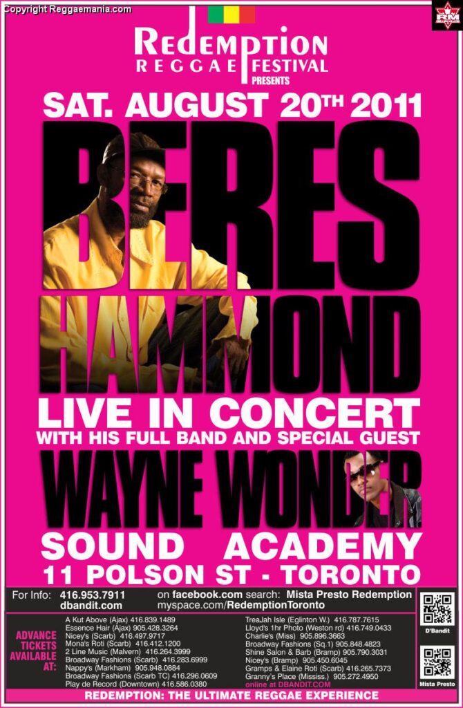 Beres Hammond at Sound Academy Aug 2011